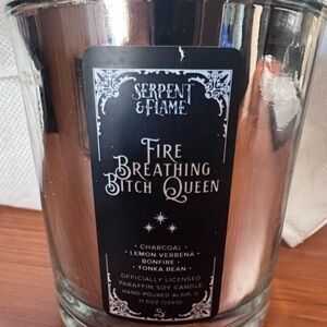 Fire Breathing B***h Queen Candle - Silver
